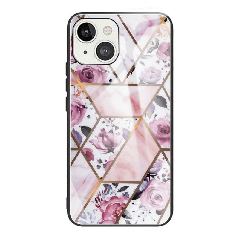 Kryt iPhone 13 Mini Geometria Marble Tempered Glass