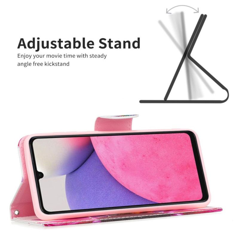 Kožené Puzdro Samsung Galaxy A33 5G Akvarelový Kvet