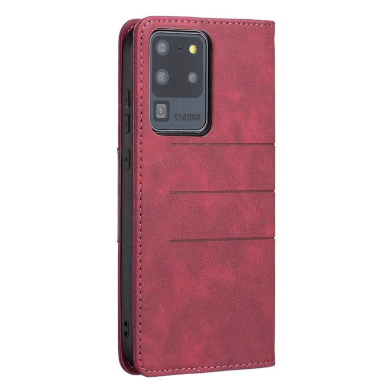 Flipové Puzdro Samsung Galaxy S20 Ultra Kožené Puzdro Farba Binfen