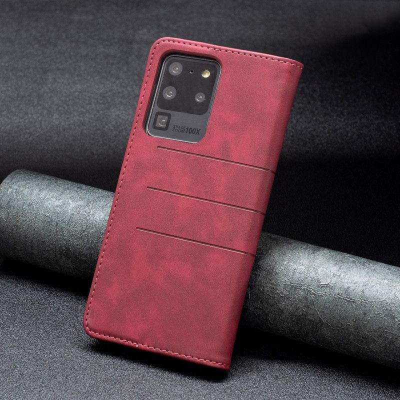 Flipové Puzdro Samsung Galaxy S20 Ultra Kožené Puzdro Farba Binfen