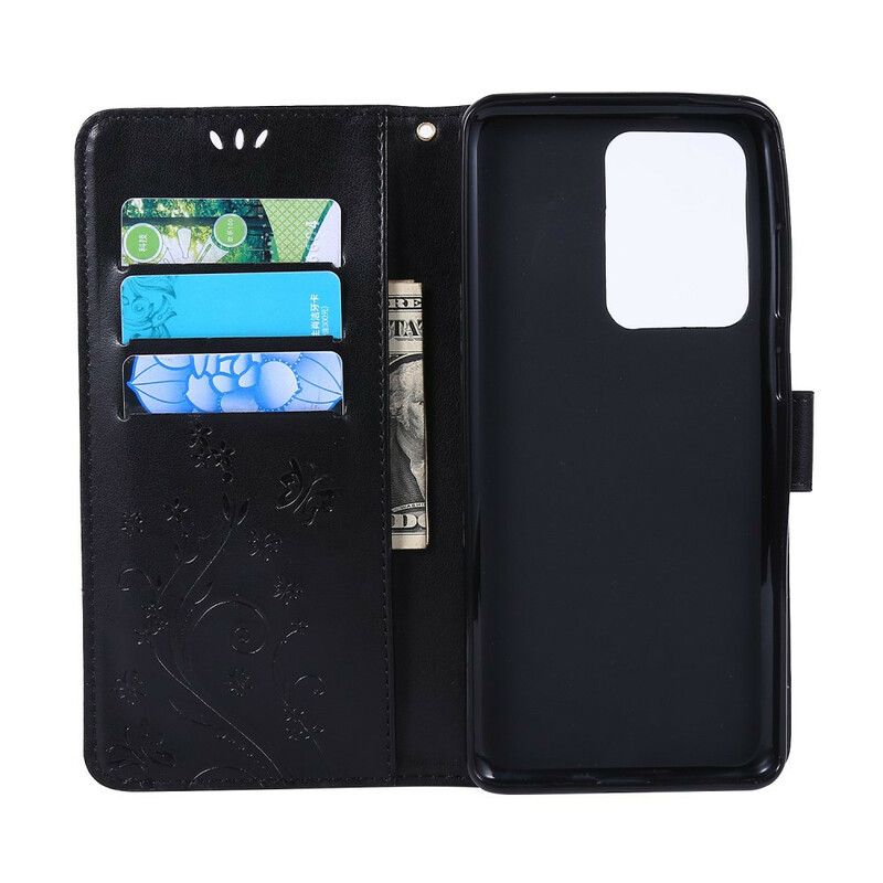 Flipové Puzdro Samsung Galaxy S20 Ultra Motýle Vo Vetre