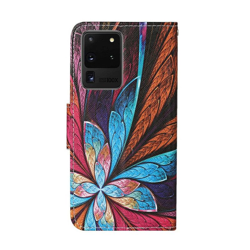 Kožené Puzdro Samsung Galaxy S20 Ultra Farebné Obliečky So Šnúrkou