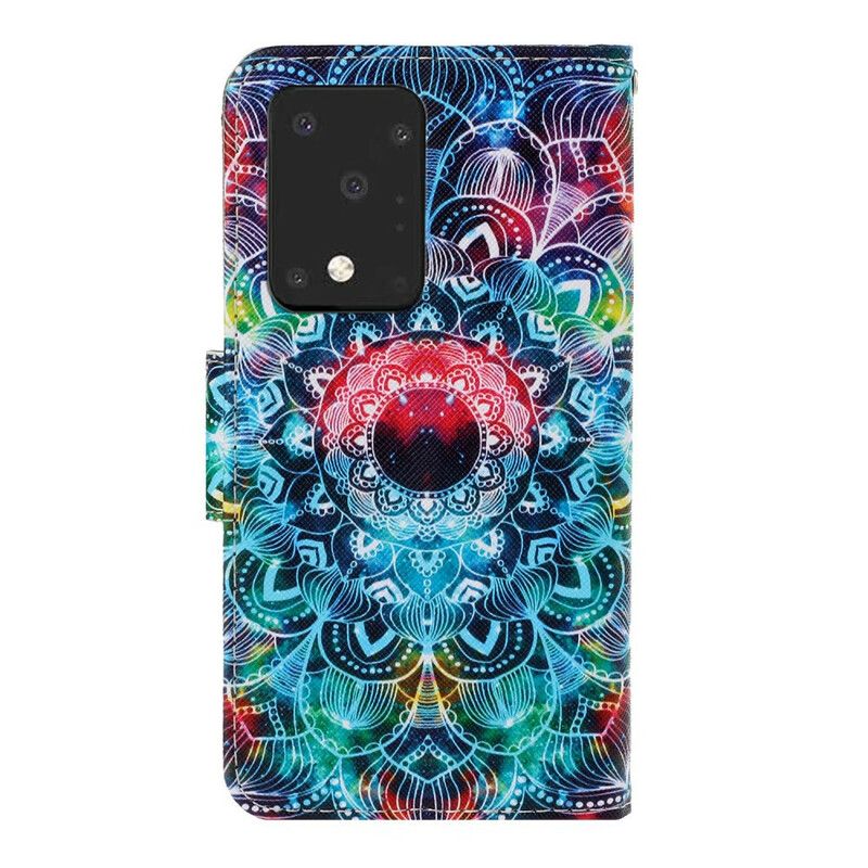 Kožené Puzdro Samsung Galaxy S20 Ultra Okázalá Strappy Mandala