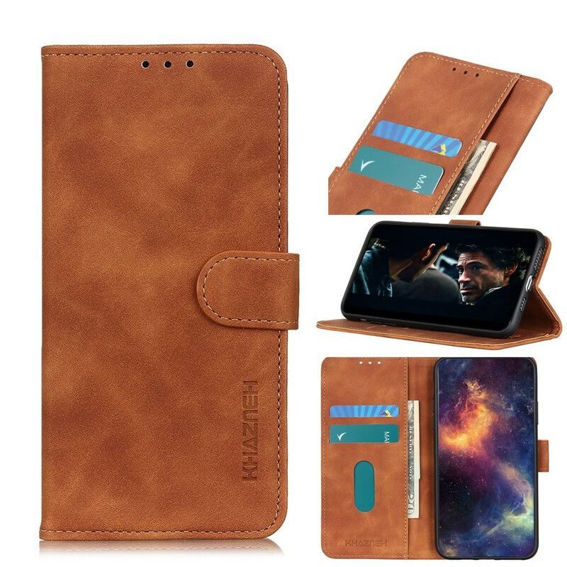 Peňaženkový Kryt Samsung Galaxy S20 Ultra Khazneh Vintage Kožený Efekt