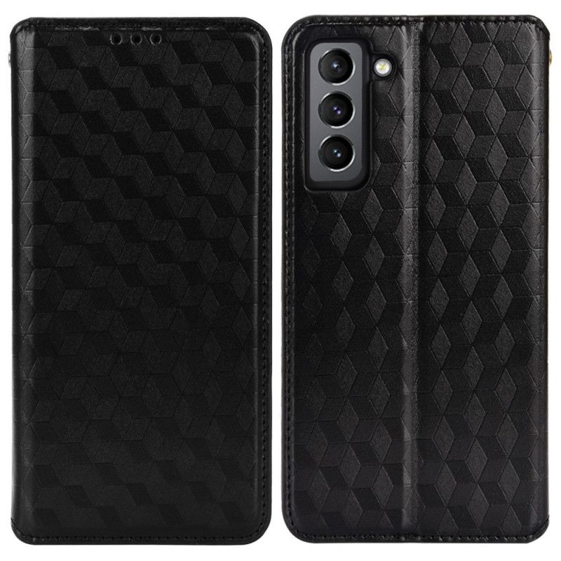 Flipové Puzdro Samsung Galaxy S22 5G Kožené Puzdro Efekt Diamantovej Kože