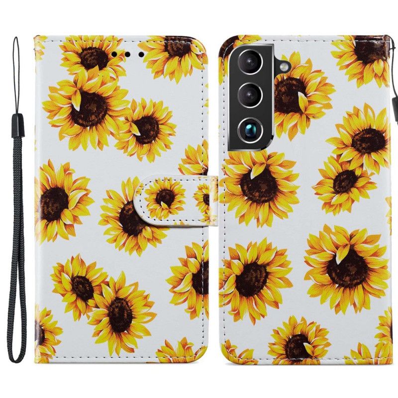 Flipové Puzdro Samsung Galaxy S22 5G Slnečnice