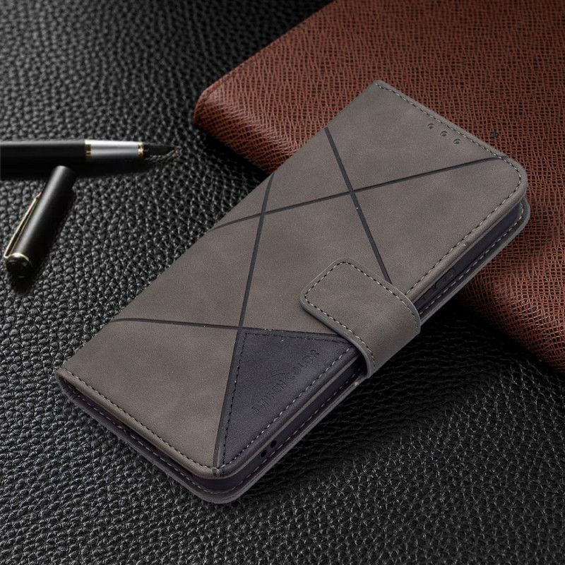 Kožené Puzdro Samsung Galaxy S22 5G Farebné Trojuholníky Binfen