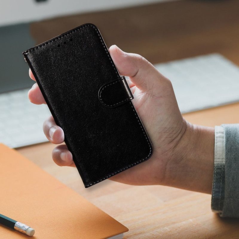 Kožené Puzdro Samsung Galaxy S22 5G Jednofarebný Pásik