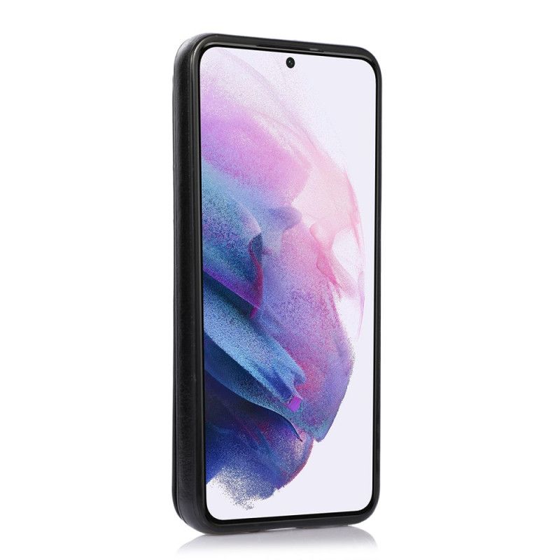 Kryt Samsung Galaxy S22 5G Dizajnový Kožený Stojan Na Karty