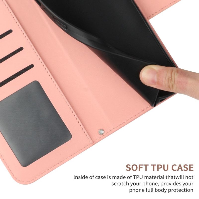 Kožené Puzdro Oppo Reno 8 Lite Slnečnicový Ramenný Popruh