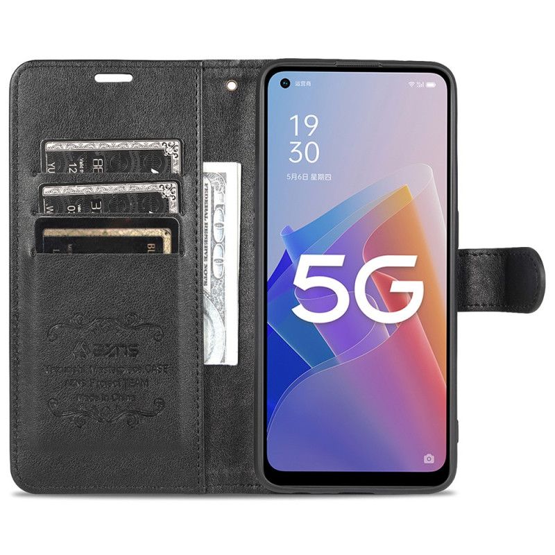 Peňaženkový Kryt Oppo Reno 8 Lite Kožený Štýl Azns