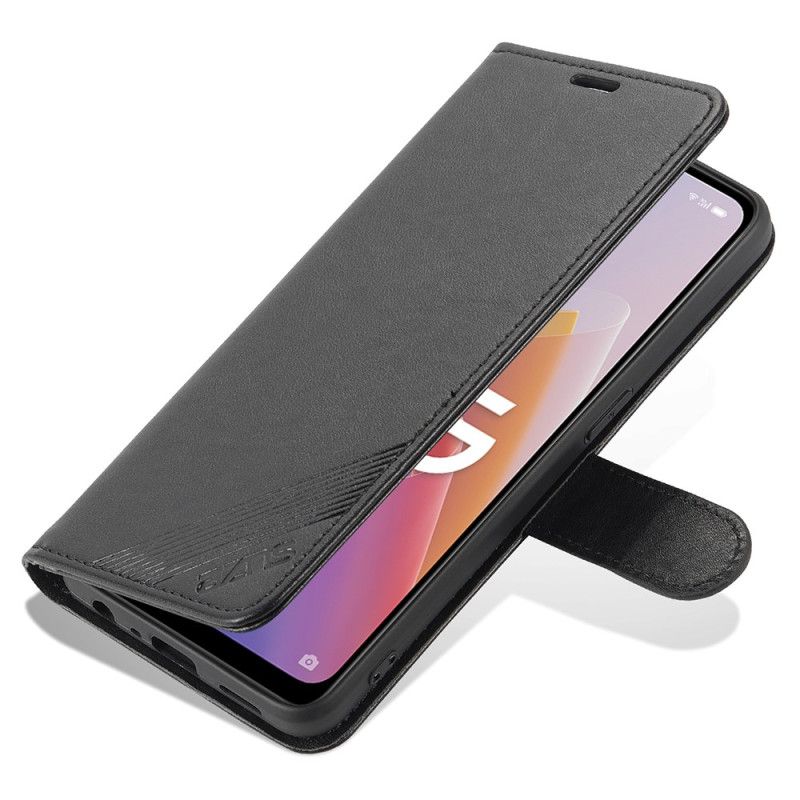 Peňaženkový Kryt Oppo Reno 8 Lite Kožený Štýl Azns