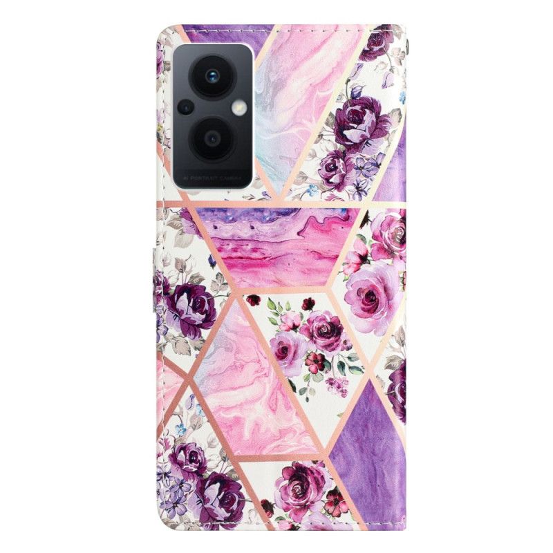 Peňaženkový Kryt Oppo Reno 8 Lite Strip Mramor