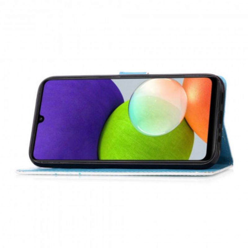 Kožené Puzdro Samsung Galaxy A22 Mandala Na Oblohe