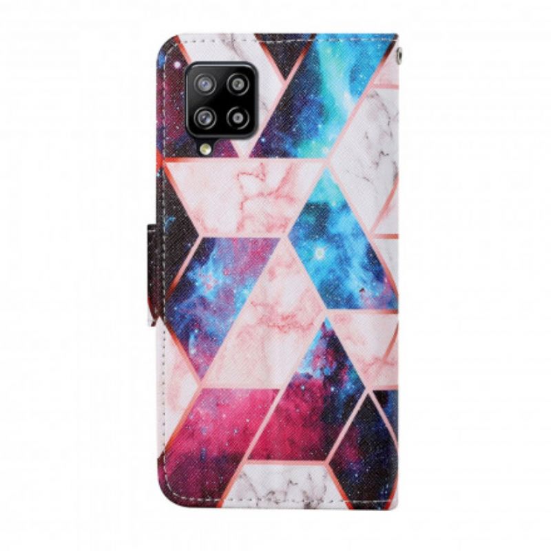 Kožené Puzdro Samsung Galaxy A22 Mramor So Šnúrkou