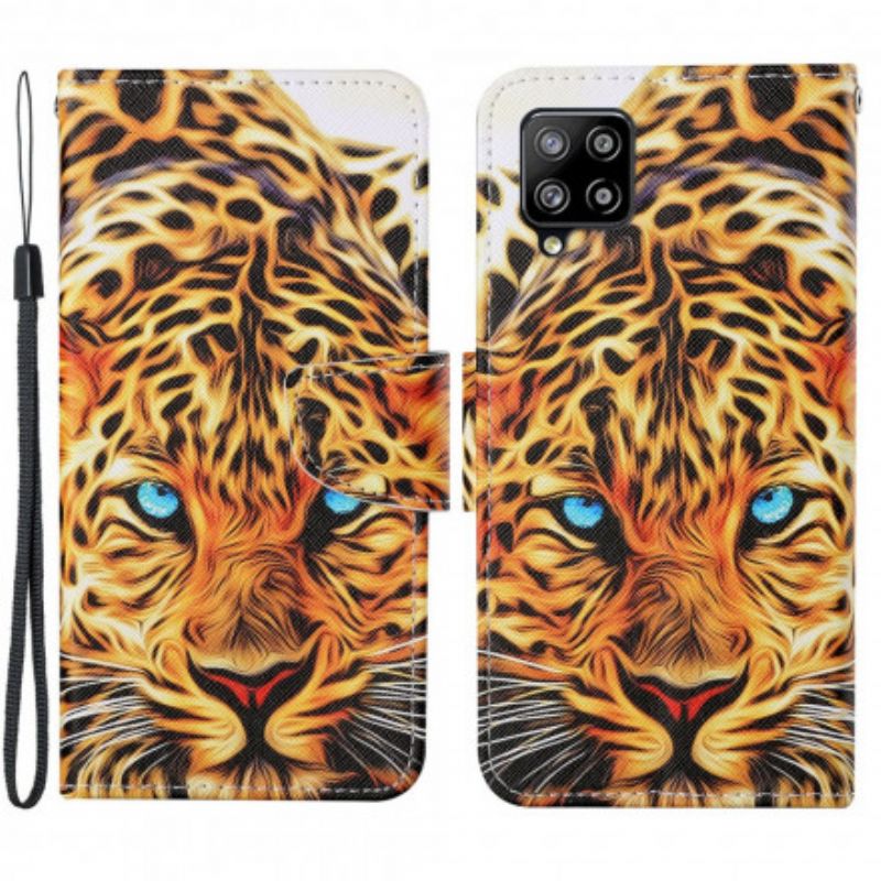 Kožené Puzdro Samsung Galaxy A22 Tiger S Lanyardom