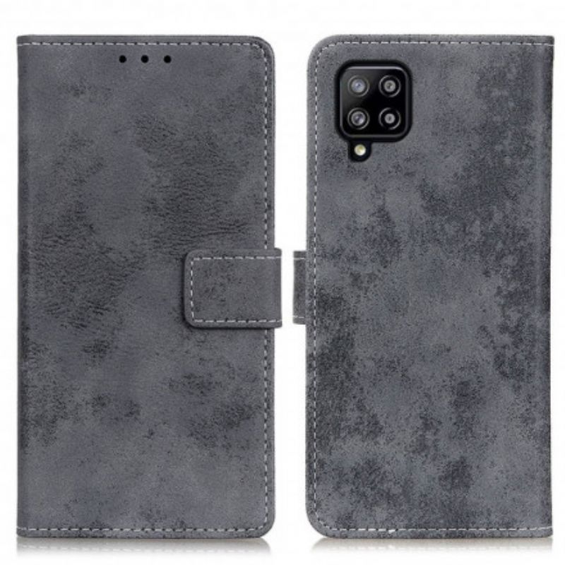 Kožené Puzdro Samsung Galaxy A22 Vintage Kožený Efekt