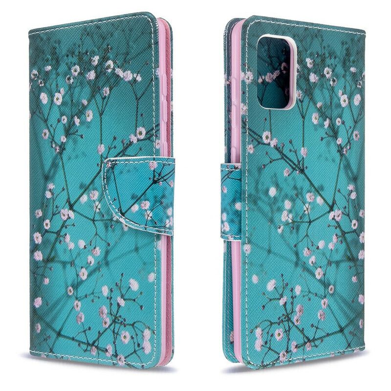 Kožené Puzdro Samsung Galaxy A71 Kvitnúci Strom
