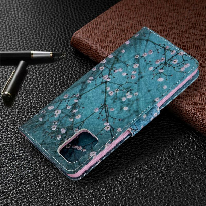 Kožené Puzdro Samsung Galaxy A71 Kvitnúci Strom