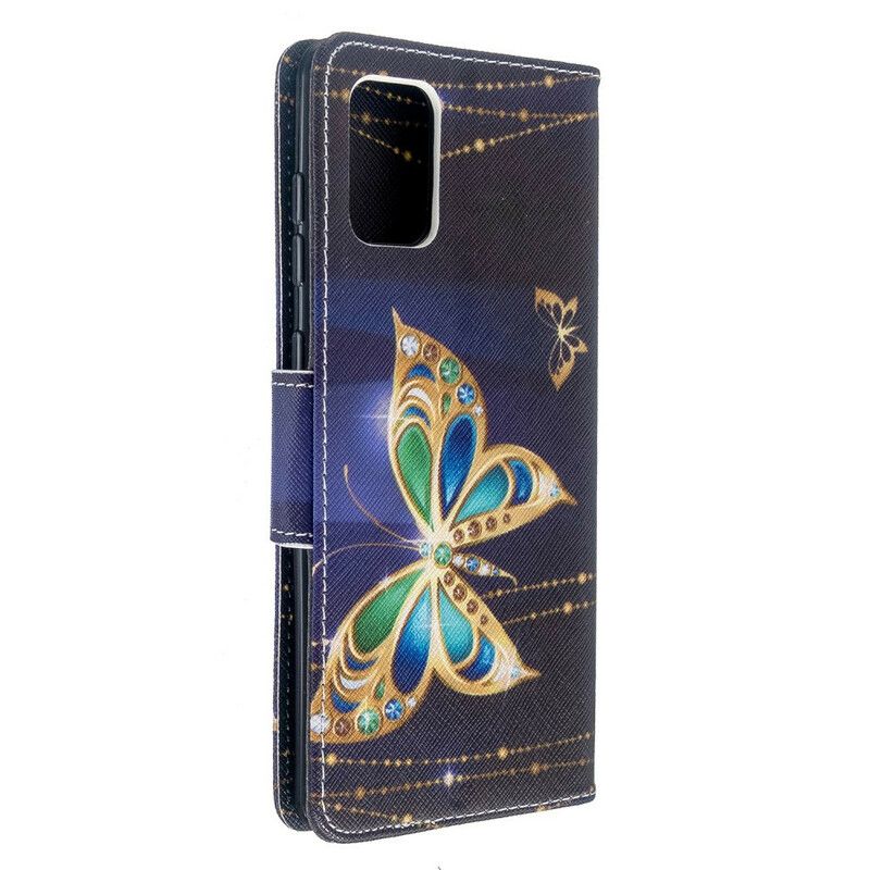 Kožené Puzdro Samsung Galaxy A71 Motýlí Králi