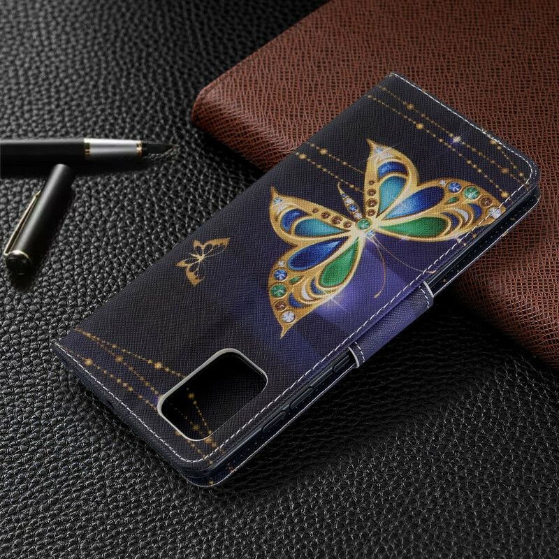 Kožené Puzdro Samsung Galaxy A71 Motýlí Králi
