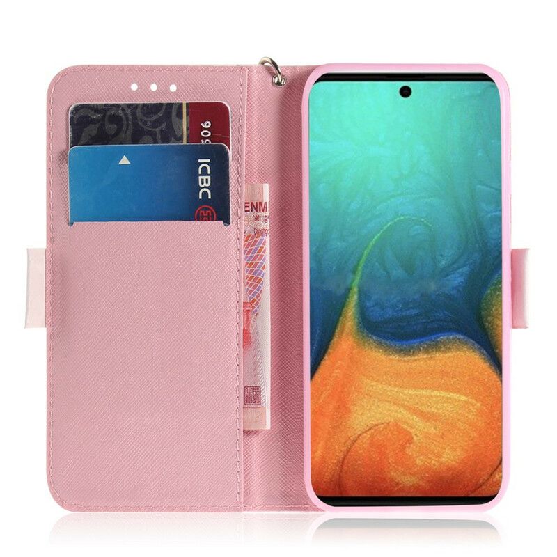 Kožené Puzdro Samsung Galaxy A71 Popruhová Pumpa