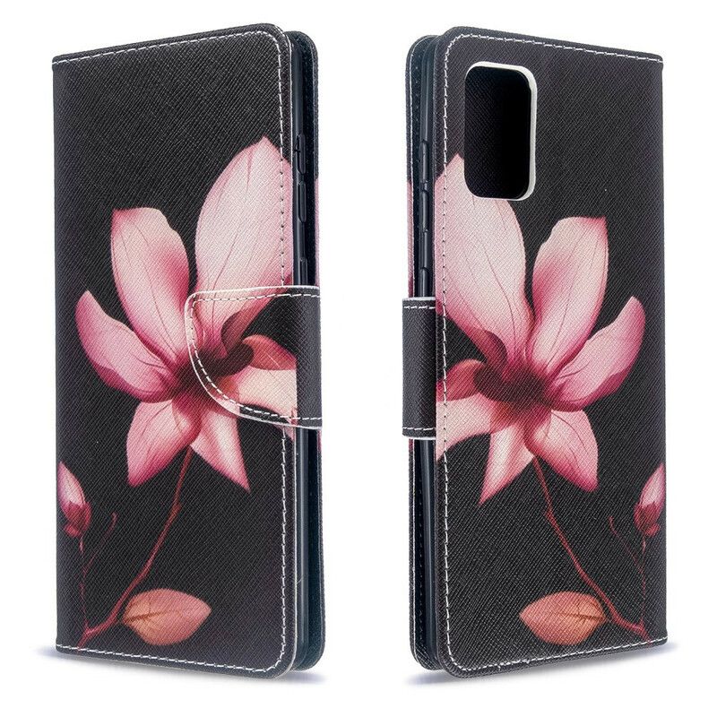 Kožené Puzdro Samsung Galaxy A71 Ružový Kvet