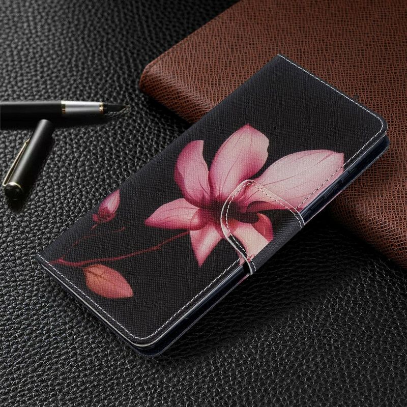 Kožené Puzdro Samsung Galaxy A71 Ružový Kvet