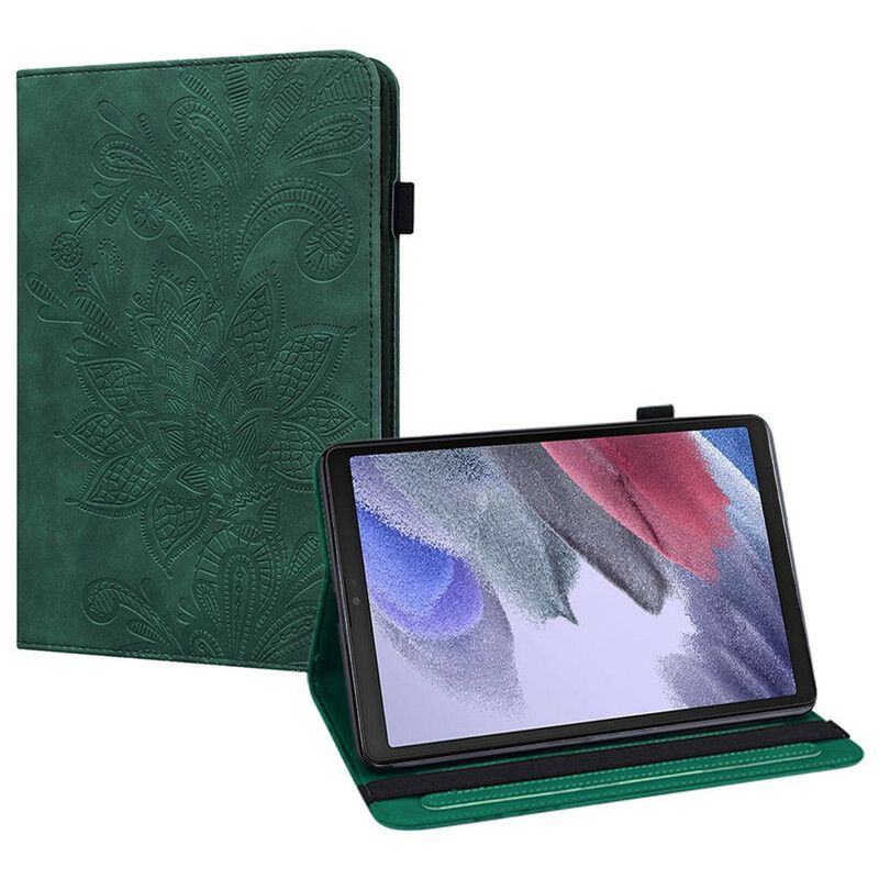 Peňaženkové Kožené Puzdro Samsung Galaxy Tab A7 Lite Kvetinová Mandala