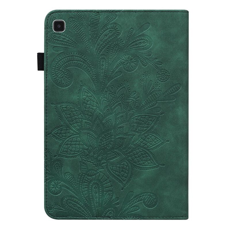 Peňaženkové Kožené Puzdro Samsung Galaxy Tab A7 Lite Kvetinová Mandala