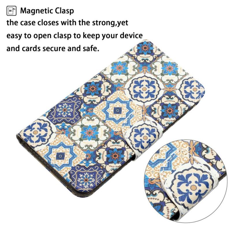 Kožené Puzdro Samsung Galaxy A53 5G Patchwork Na Popruhoch
