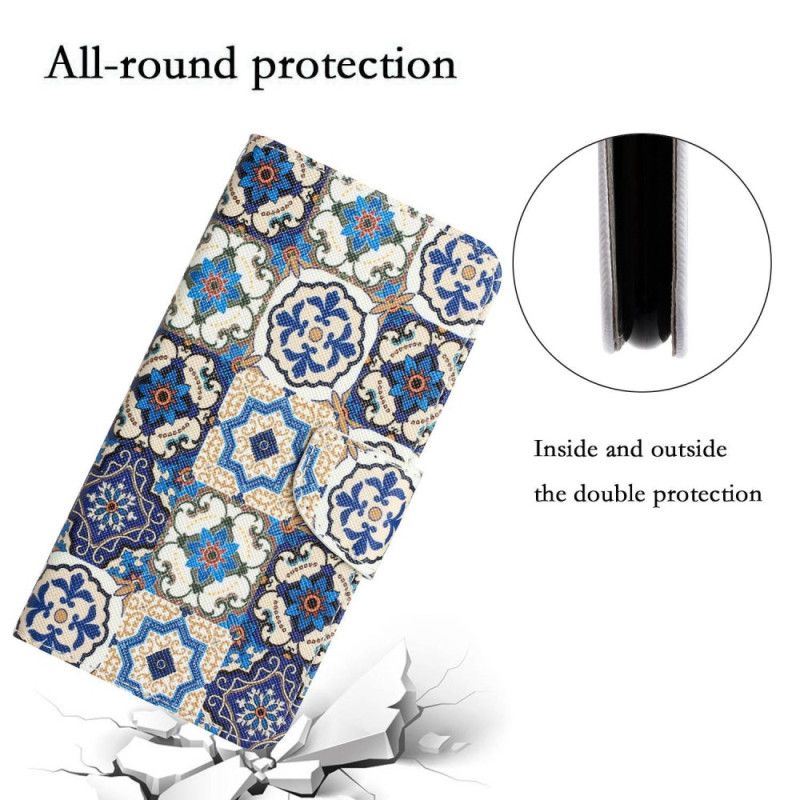 Kožené Puzdro Samsung Galaxy A53 5G Patchwork Na Popruhoch