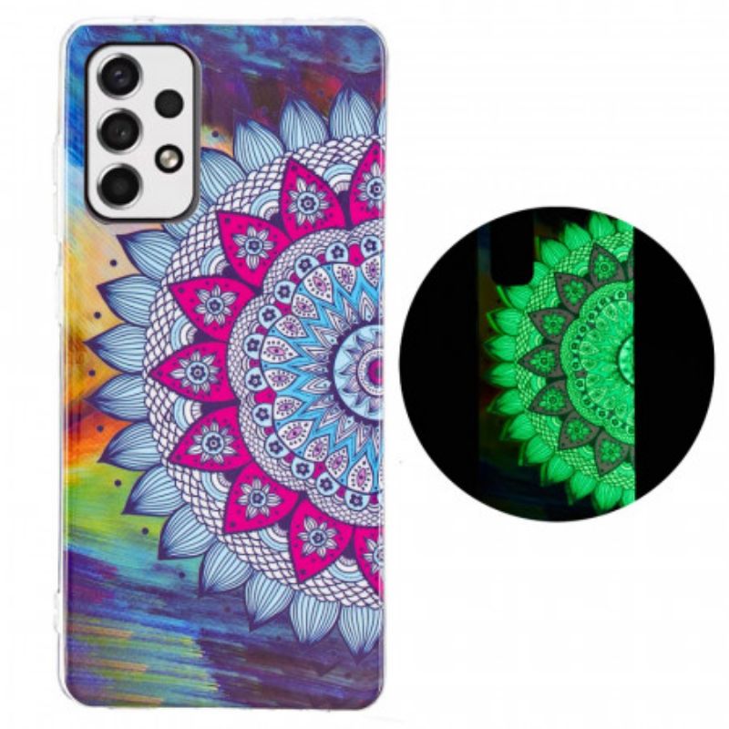 Kryt Samsung Galaxy A53 5G Fluorescenčná Farebná Mandala