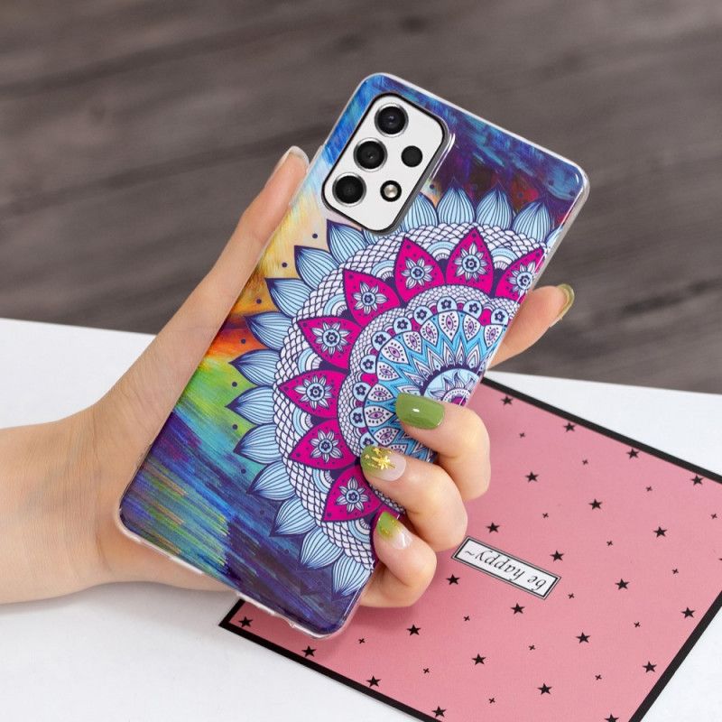 Kryt Samsung Galaxy A53 5G Fluorescenčná Farebná Mandala