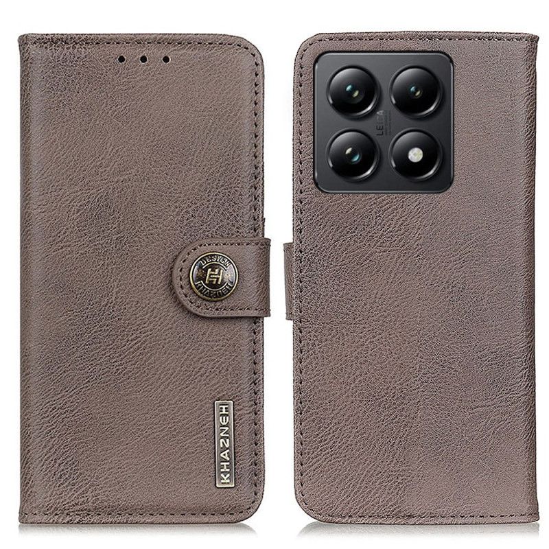 Kožené Puzdro Xiaomi 14t Pro Kryt Na Mobil Khazneh