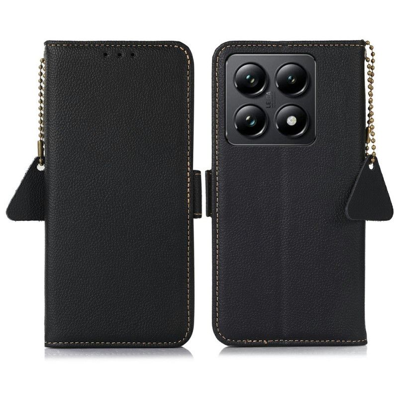 Puzdro Xiaomi 14t Pro Kožené Blokovanie Rfid