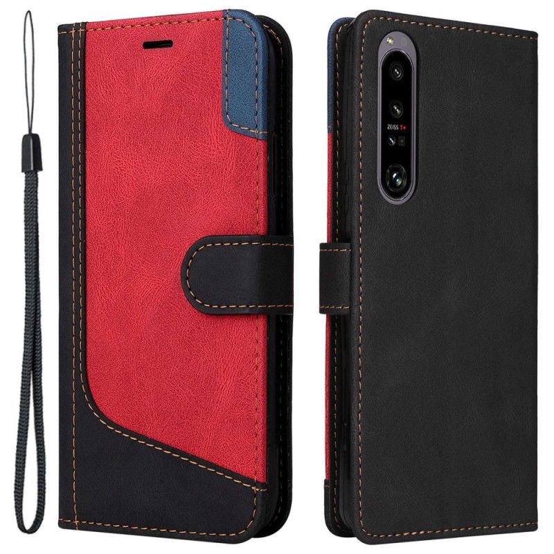 Flipové Puzdro Sony Xperia 1 IV Dvojfarebné S Remienkom