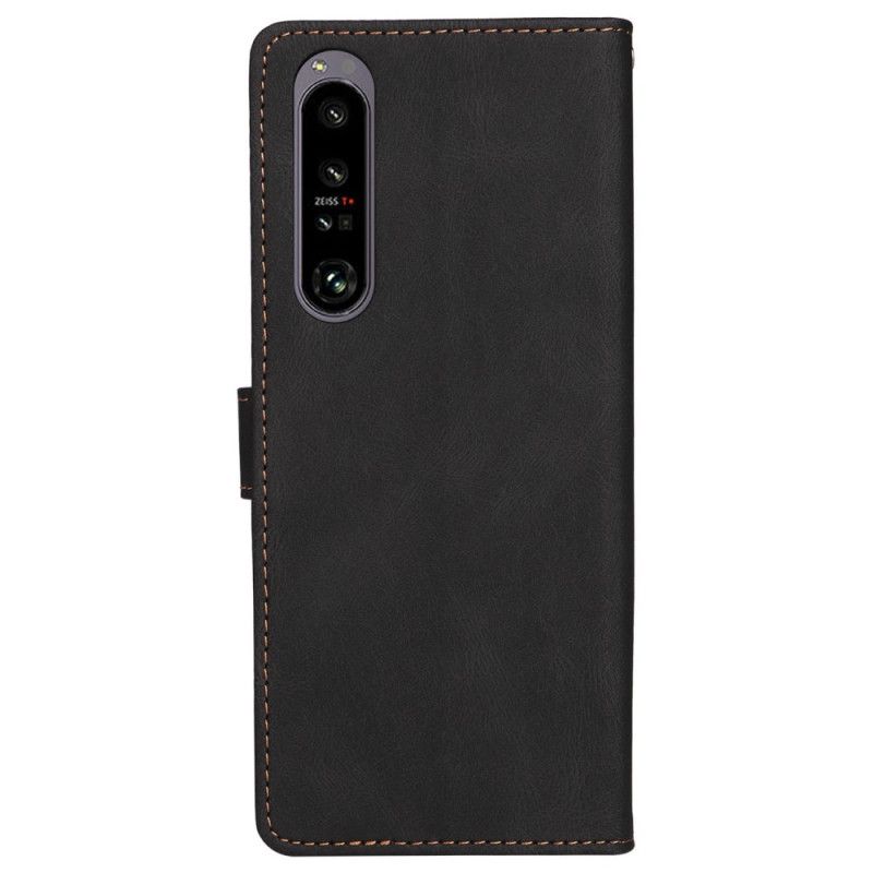 Flipové Puzdro Sony Xperia 1 IV Dvojfarebné S Remienkom