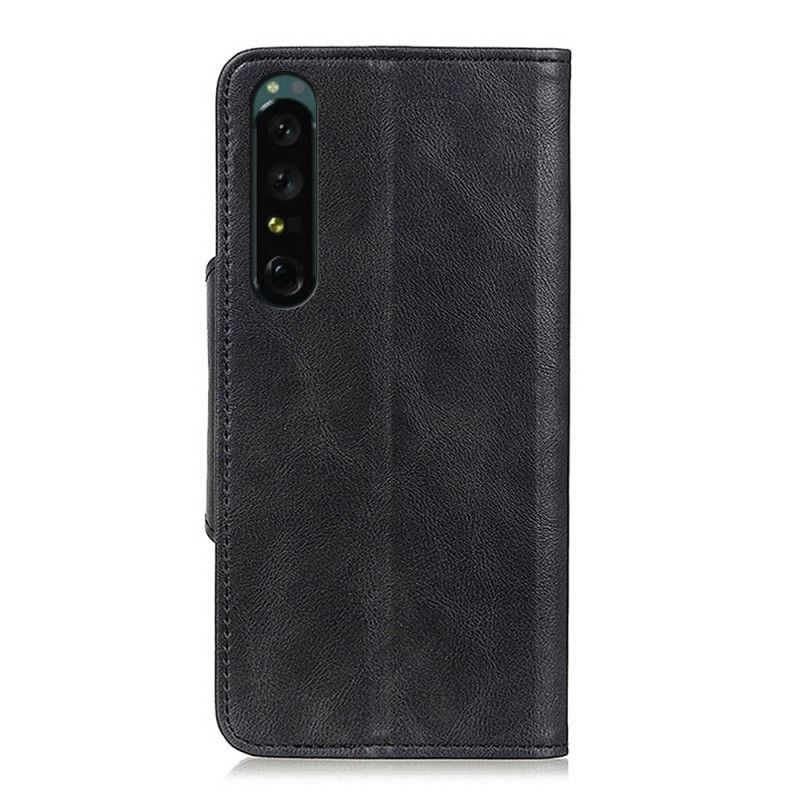 Flipové Puzdro Sony Xperia 1 IV Gombík Z Umelej Kože