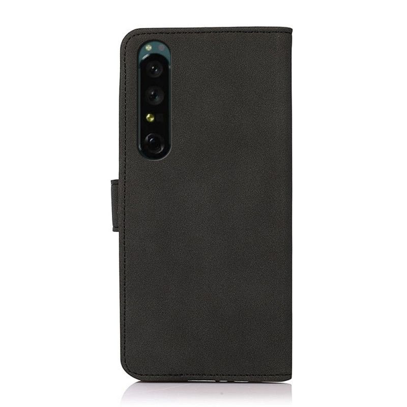 Kožené Puzdro Sony Xperia 1 IV Klasický Štýl Khazneh