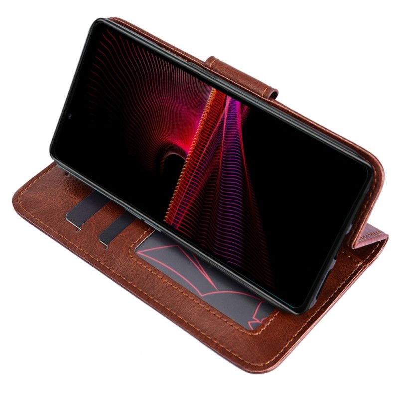 Kožené Puzdro Sony Xperia 1 IV Staromódny Štýl