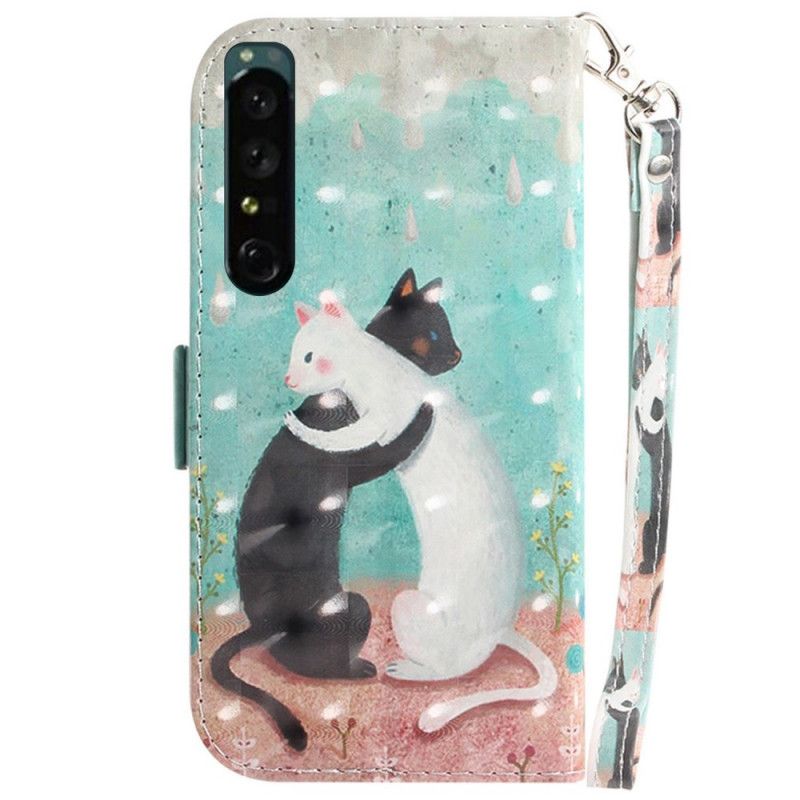 Kožené Puzdro Sony Xperia 1 IV Tangá Cats