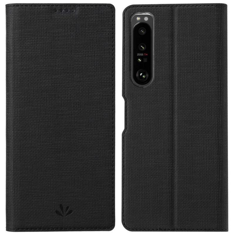 Kožené Puzdro Sony Xperia 1 IV Textúra Látky Vili