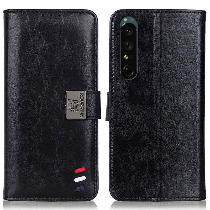 Kožené Puzdro Sony Xperia 1 IV Tricolor Strieborná Spona
