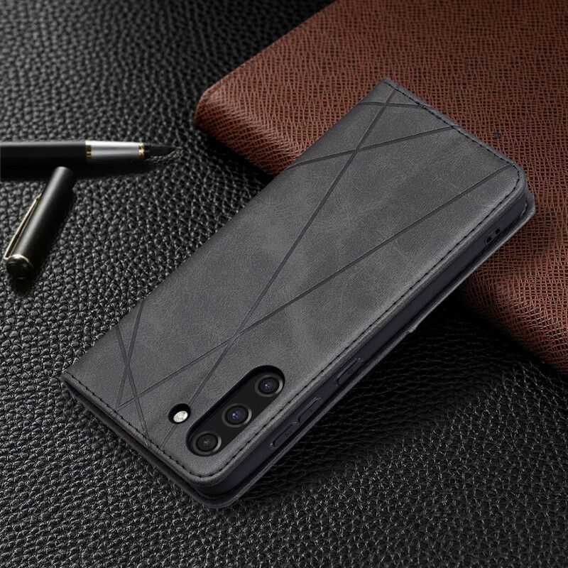 Flipové Puzdro Samsung Galaxy S21 FE Kožené Puzdro Umelecký Štýl