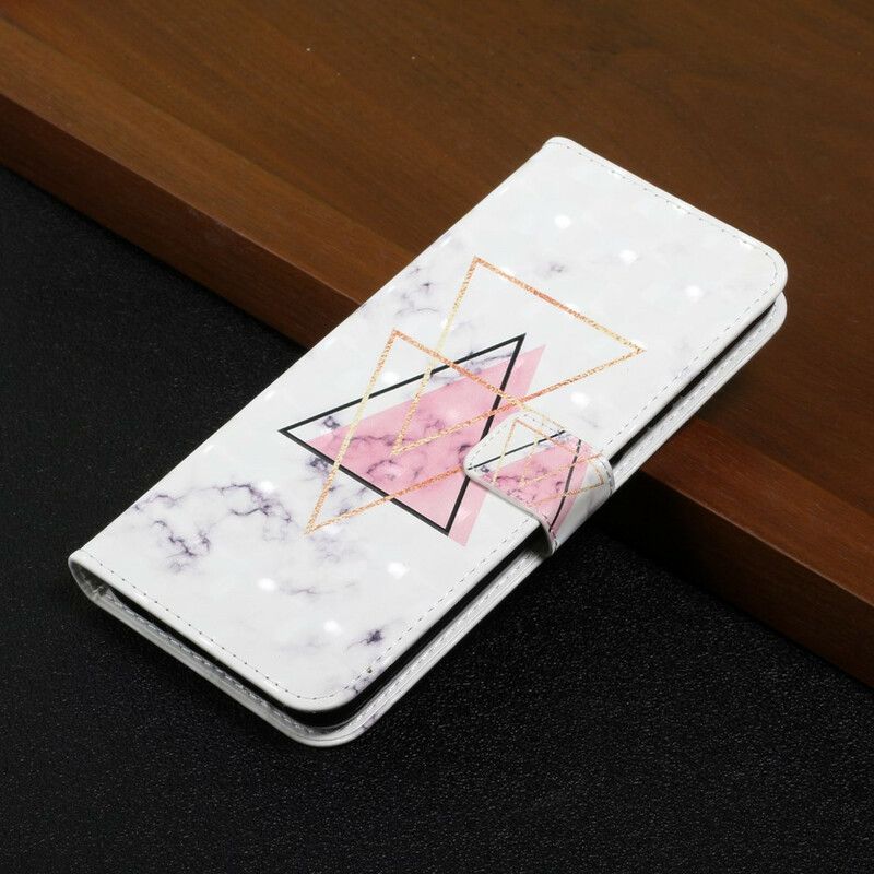 Kožené Puzdro Samsung Galaxy S21 FE Flitrový Trojuholník