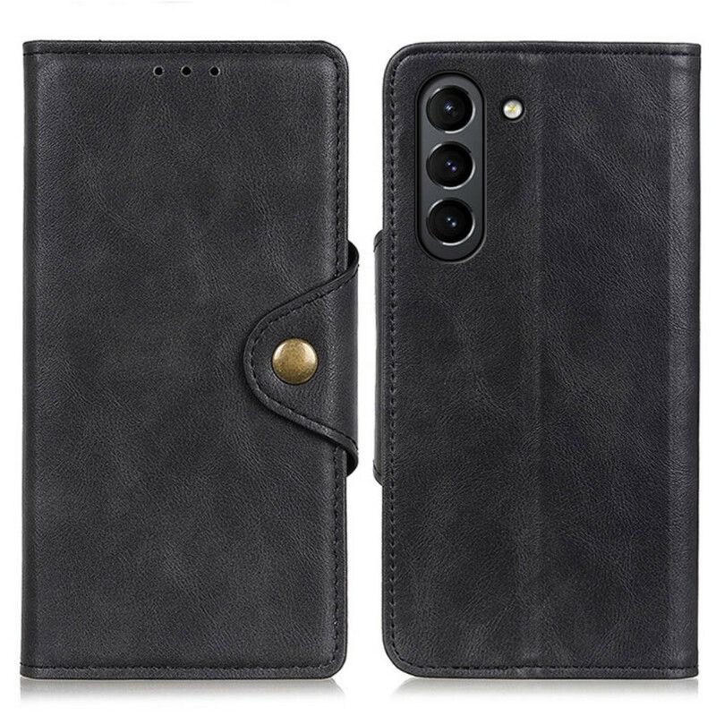 Kožené Puzdro Samsung Galaxy S21 FE Gombík Z Umelej Kože
