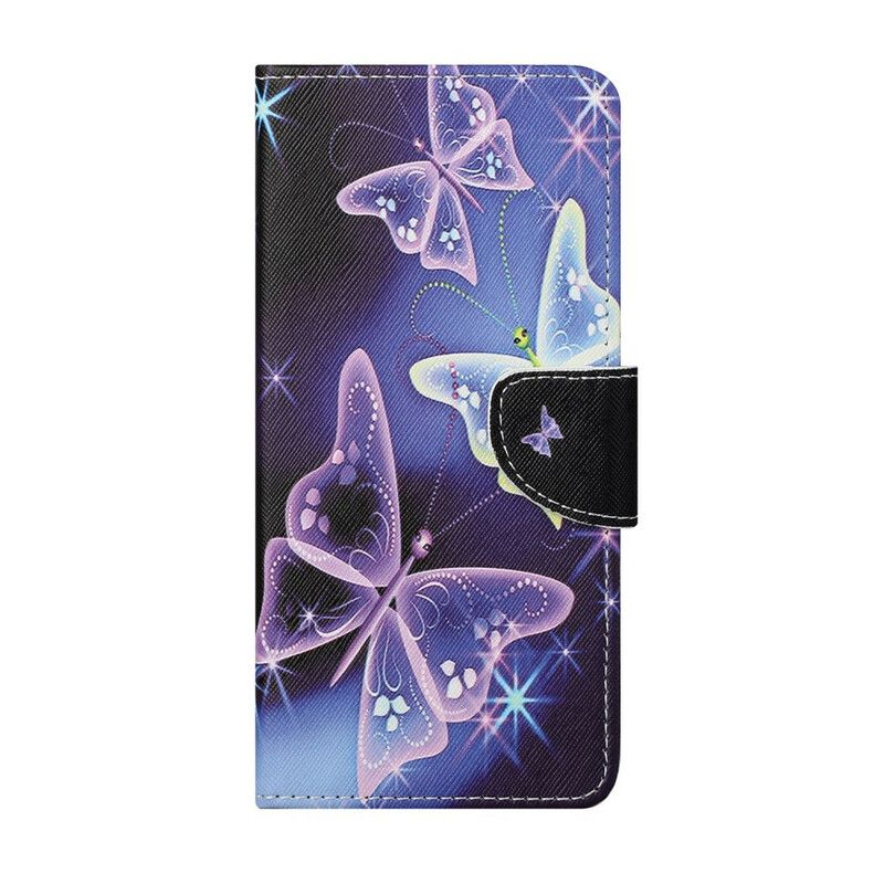 Kožené Puzdro Samsung Galaxy S21 FE Motýle