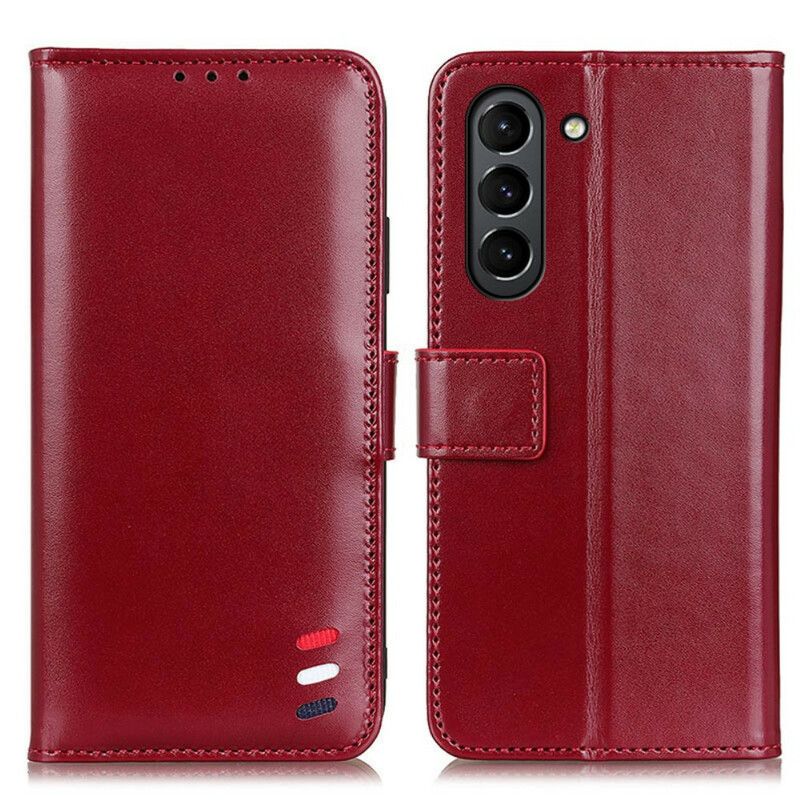 Kožené Puzdro Samsung Galaxy S21 FE Trikolórový Kožený Efekt