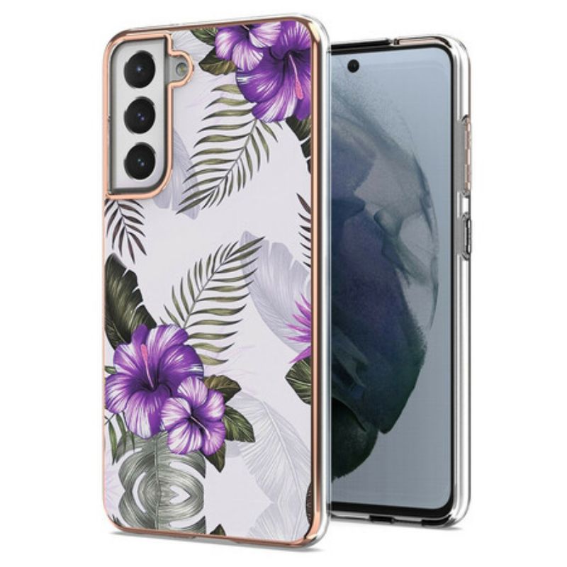 Kryt Samsung Galaxy S21 FE Fialové Kvety